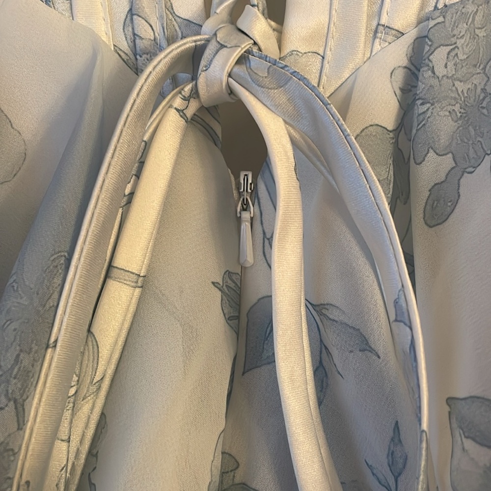 Size 4 White and dusty blue ruffle maxi dress - Picture 8 of 10